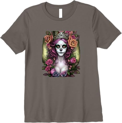 Mexico Día de los Muertos Catrina Skull Day of the Dead Premium Women T-Shirt