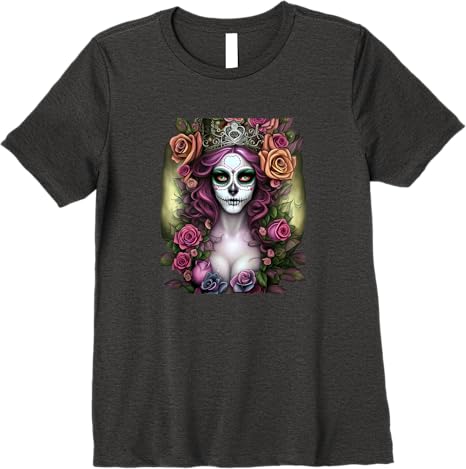 Mexico Día de los Muertos Catrina Skull Day of the Dead Premium Women T-Shirt