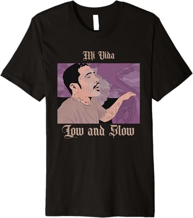 Mi Vida Low And Slow Mexican Lowrider Chicano Men’s Premium T-Shirt