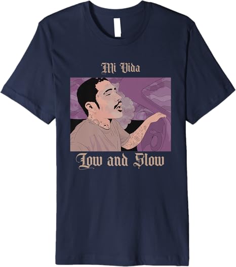 Mi Vida Low And Slow Mexican Lowrider Chicano Men’s Premium T-Shirt