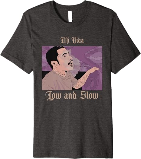 Mi Vida Low And Slow Mexican Lowrider Chicano Men’s Premium T-Shirt