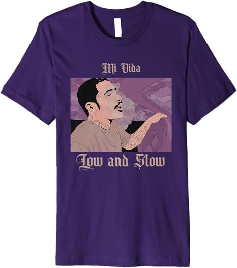 Mi Vida Low And Slow Mexican Lowrider Chicano Men’s Premium T-Shirt