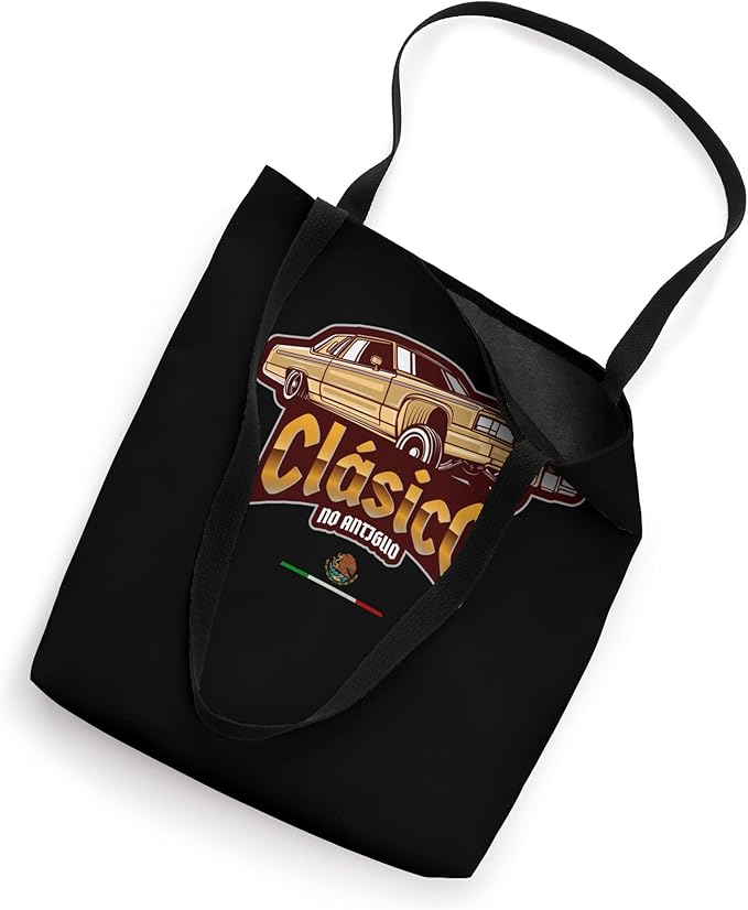 Clásico No Antiguo Lowrider Mexican Chicano Men's Tote Bag