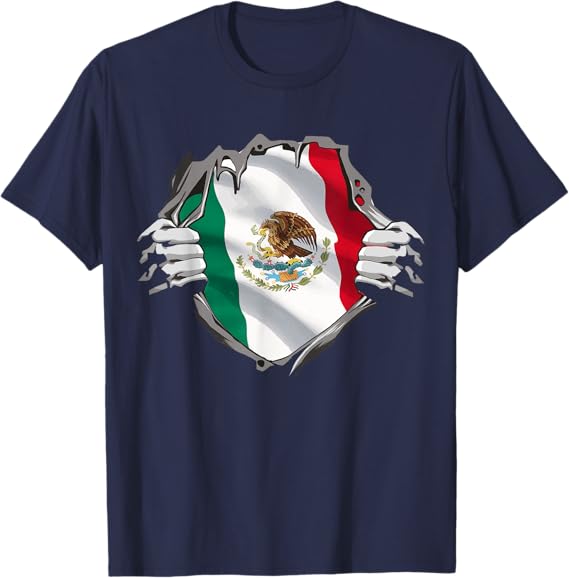 Mexican Superhero Men T-Shirt – Mexico Flag Bandera Mexicana Pride Apparel