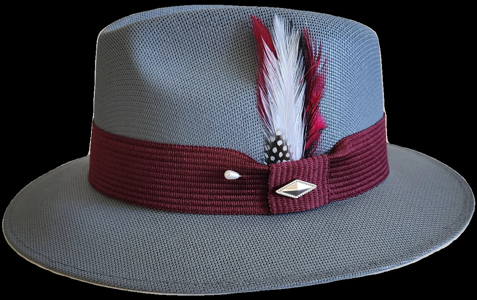 Goldline Oxford Viejo with Burgundy Band – Flip Down or Up Hat