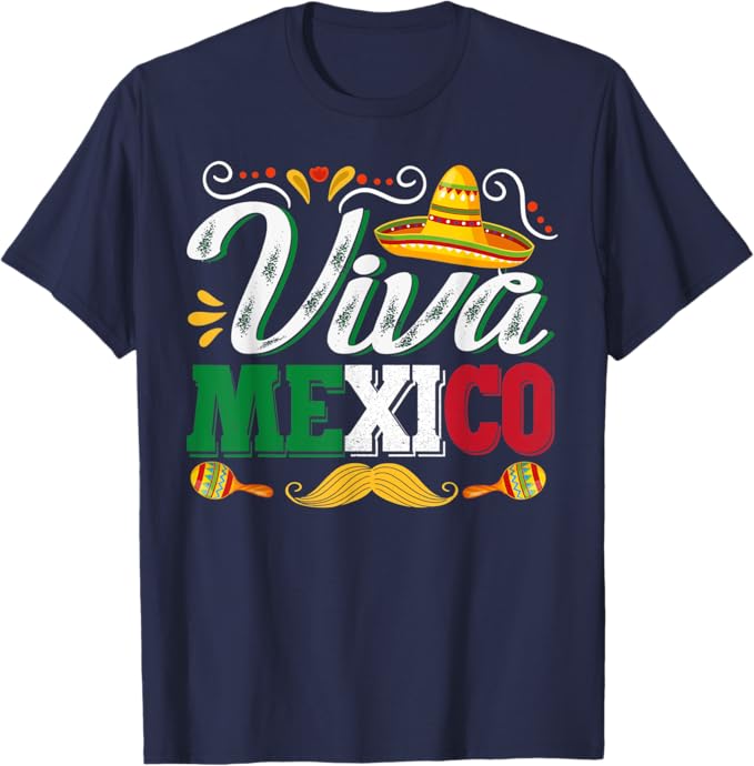 Viva Mexico Men T-Shirt – Mexican Cinco de Mayo Party Shirt