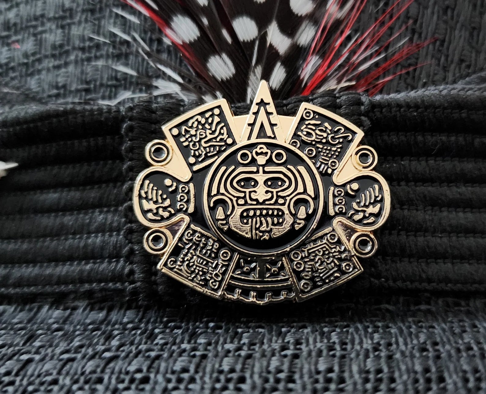 Aztec Calendar Lapel Pin – Authentic Mexican Symbol for Clothing and Accessories