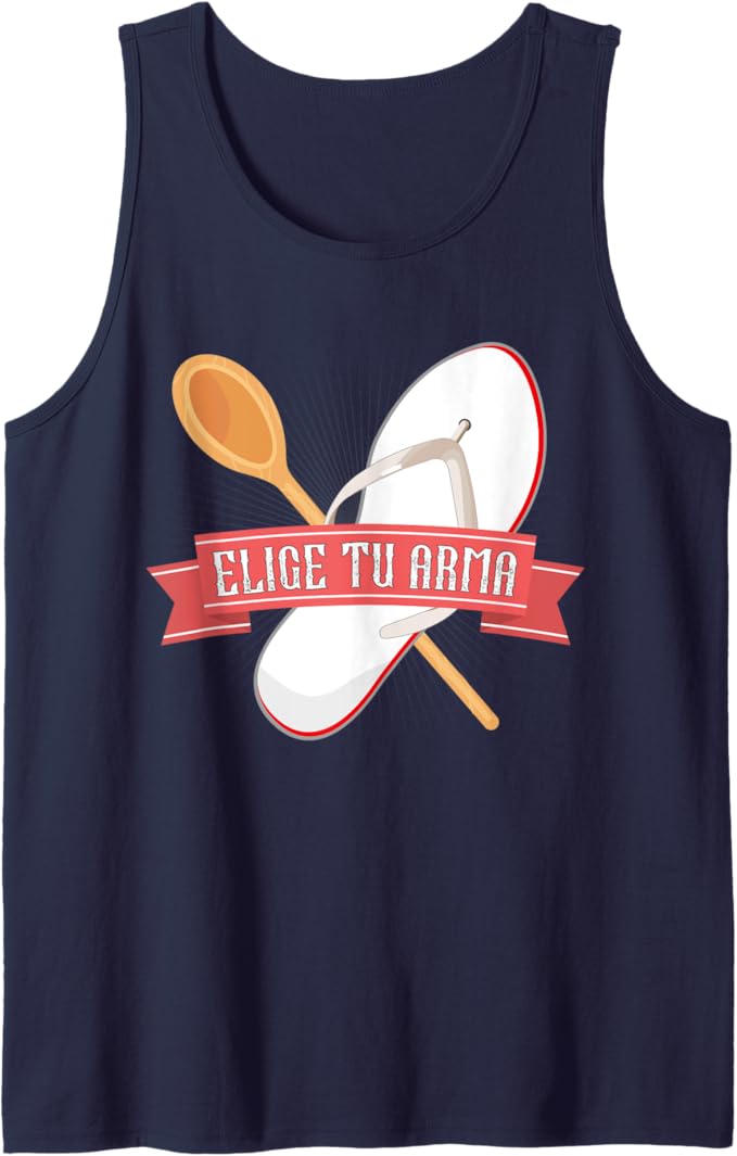 Elige Tu Arma Funny Latina Mexicana Chancla Men’s Tank Top