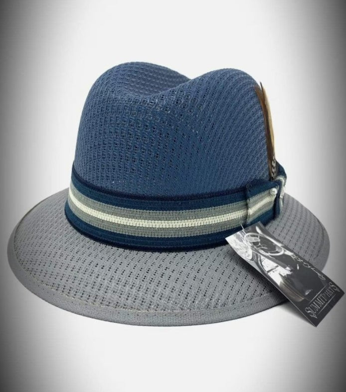 Danny De La Paz Signature Two-Tone Blue and Gray Lowrider Hat