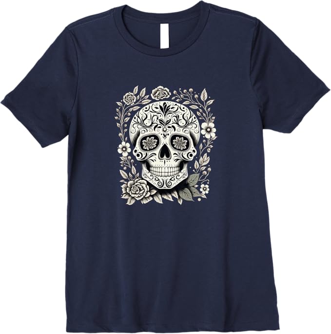 Premium Mexico Holiday Día De Los Muertos Sugar Skull Women T-Shirt