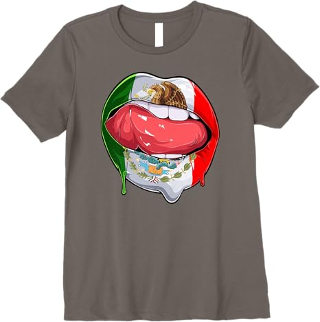 Mexico Flag Lips Women T-Shirt – Stylish Mexican Bandera Lip Design