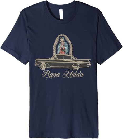Raza Unida Chicano Low Rider Mexican Hombre Premium Men T-Shirt - Stylish Latino Shirt