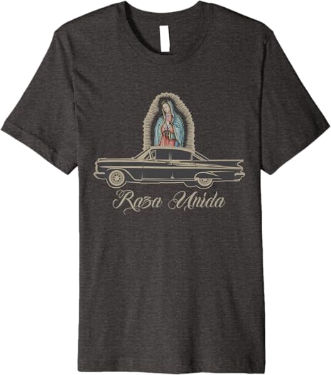 Raza Unida Chicano Low Rider Mexican Hombre Premium Men T-Shirt - Stylish Latino Shirt