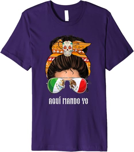 Aquí Mando Yo Mexican Flag Women’s Premium Men T-Shirt - Bandera Mexicana