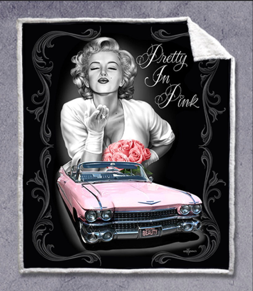 Sherpa PRETTY IN PINK - 50" x 60" Throw Blanket