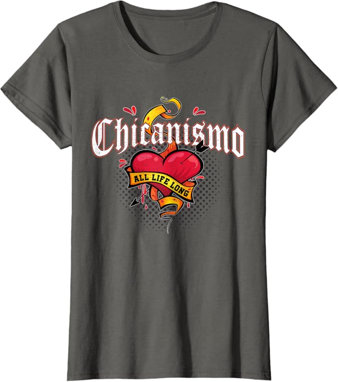 Chicanismo Retro Mexican Chicano Heart Women T-Shirt – All Life Long Style