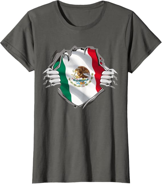 Mexican Superhero Women T-Shirt – Mexico Flag Bandera Mexicana Pride Apparel