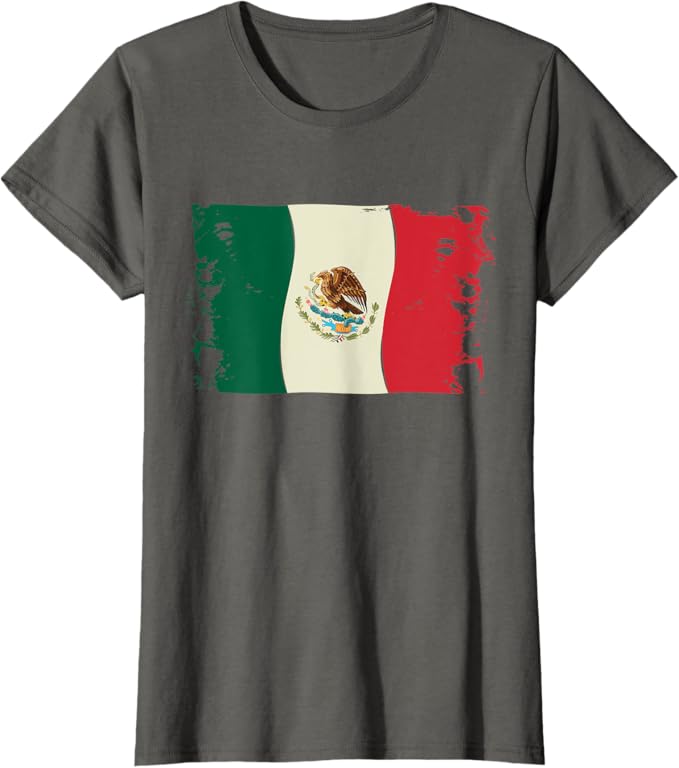 Vintage Mexican Flag Women T-Shirt – Bandera Mexicana Camiseta Design