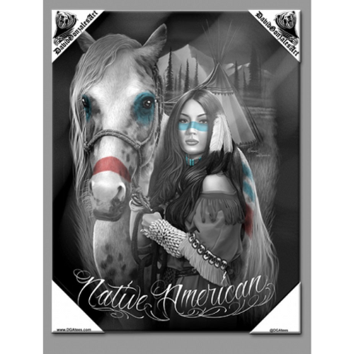 NATIVE AMERICAN - Small Canvas Art - 12" X 16"