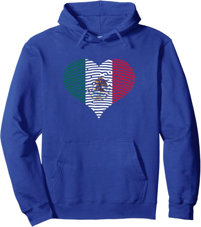 DNA Mexican Bandera Corazón Heart Mexican Flag Pullover Hoodie