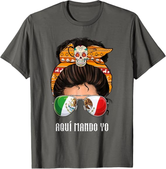 Aquí Mando Yo T-Shirt – Mexican Flag Bandera Mexicana Design for Men