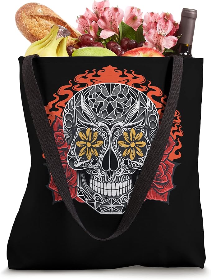 Sugar Skull Calaveras Tote Bag - Day of the Dead Mexico Holiday Design