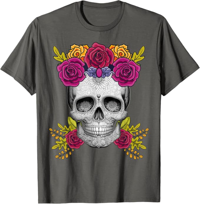 Mexican Day of the Dead Sugar Skull Men T-Shirt – Dia De Los Muertos Apparel