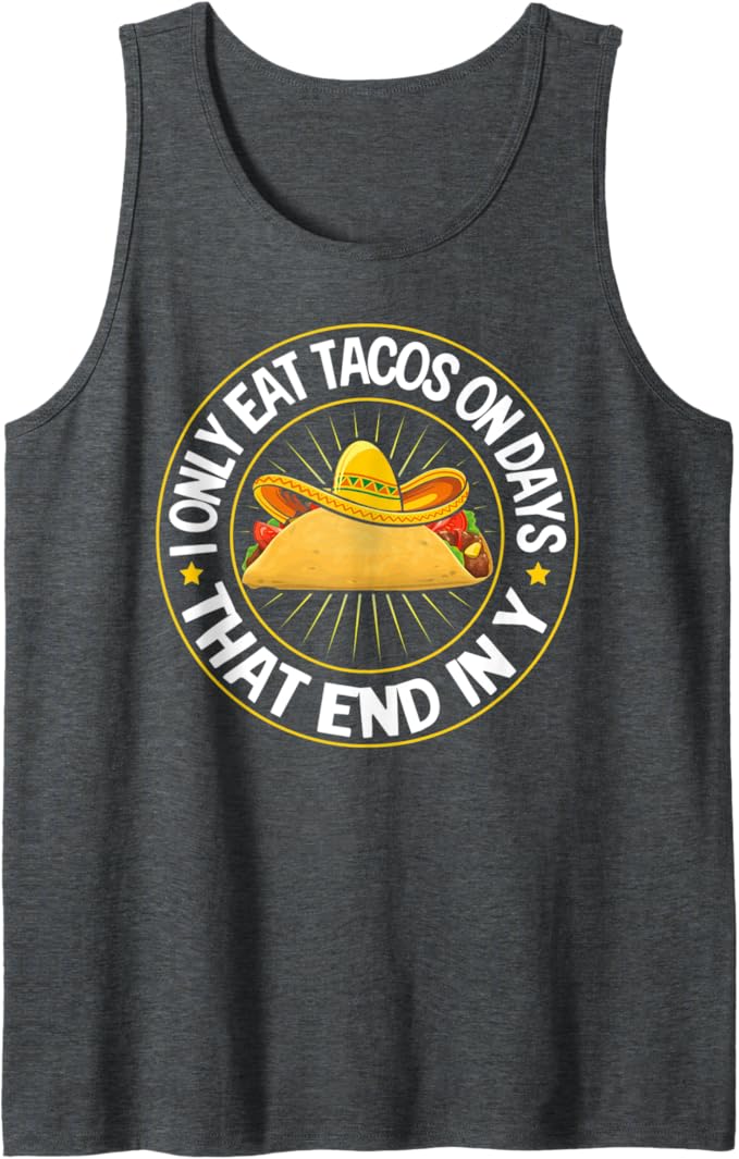 Tacos Men Tank Top for Mexican Cinco De Mayo Party Celebration