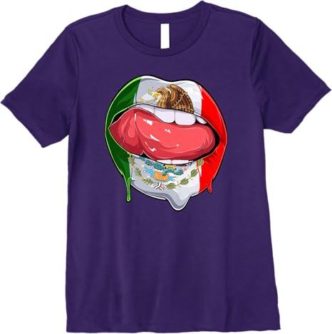 Mexico Flag Lips Women T-Shirt – Stylish Mexican Bandera Lip Design