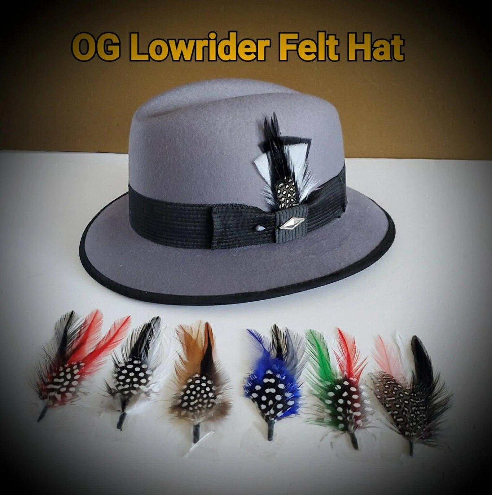 Classic Oxford Gray Felt Lowrider Hat – Stylish and Timeless Design