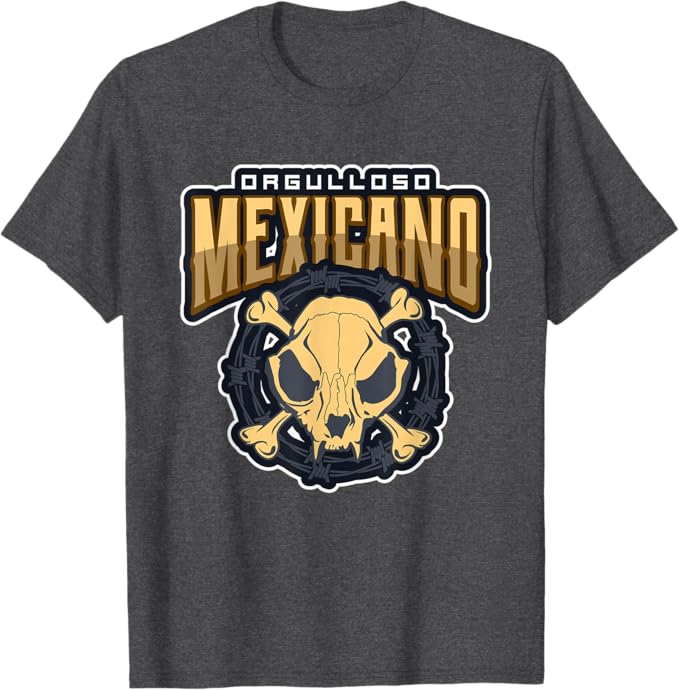 Orgulloso Mexicano Skull Men T-Shirt - Mexican Chicano Style Tee