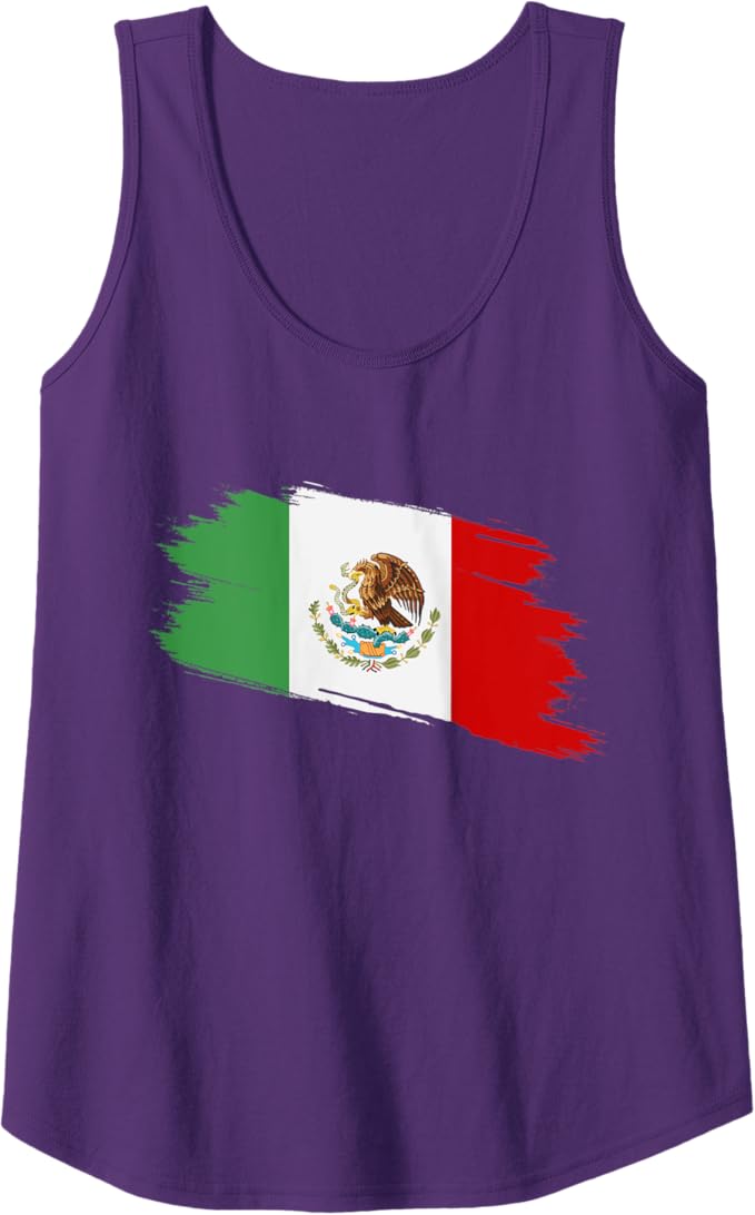Vintage Mexican Flag Women Tank Top - Bandera Mexicana Camiseta