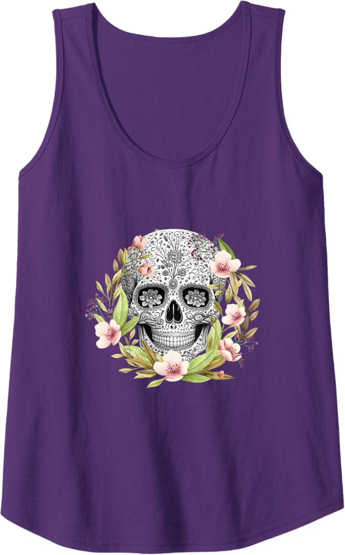 Calaveras Mexican Día de los Muertos Tank Top for Women