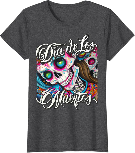 Colorful Catrina Skull Women T-Shirt – Mexican Dia de los Muertos Calaveras Design