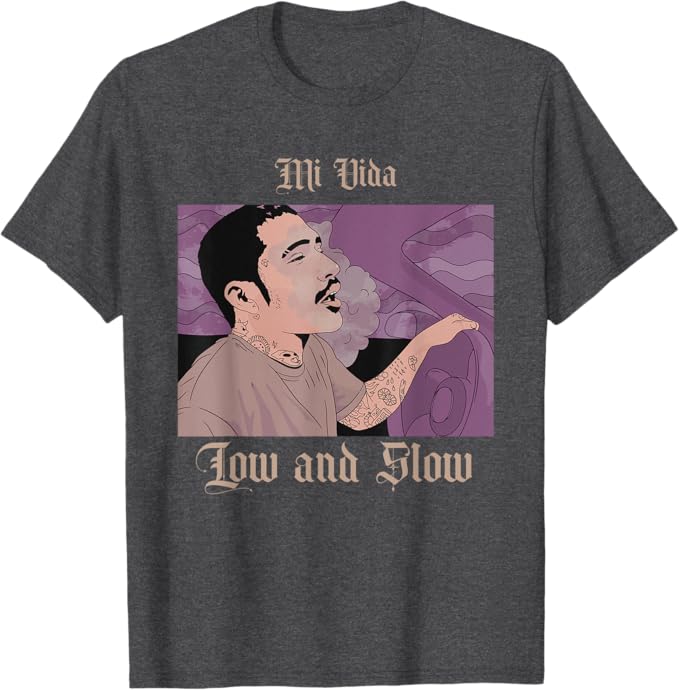 Mi Vida Low and Slow Men T-Shirt – Mexican Lowrider Chicano Hombre Design