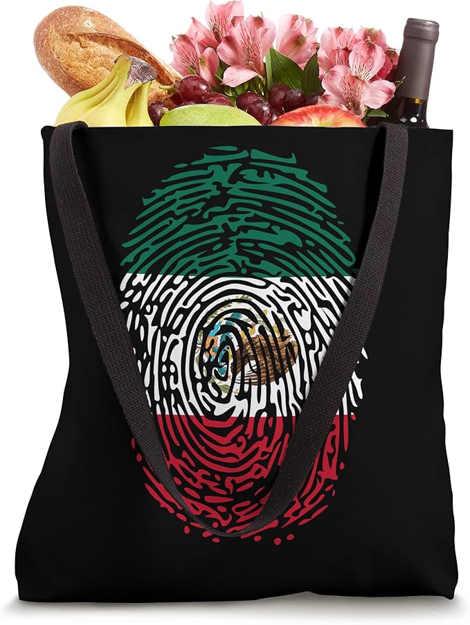 Mexico DNA Flag Tote Bag - Vintage Mexican Flag Pride Design