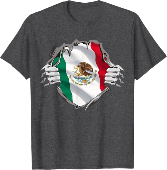 Mexican Superhero Men T-Shirt – Mexico Flag Bandera Mexicana Pride Apparel