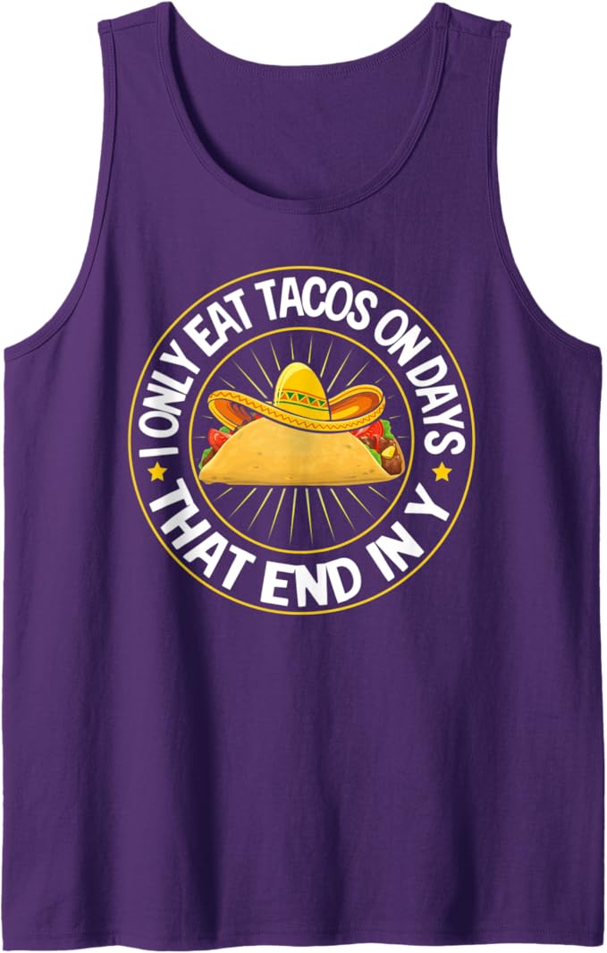 Tacos Men Tank Top for Mexican Cinco De Mayo Party Celebration