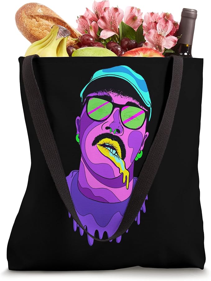 80s Vintage Colorful Chicano Mexicano Tote Bag - Vaporwave Aesthetic Design