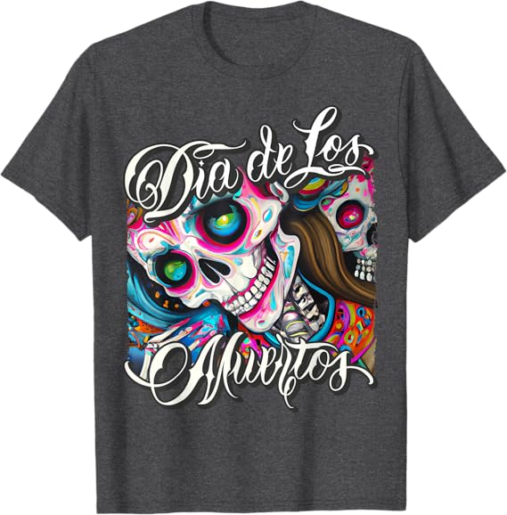 Colorful Catrina Skull Men T-Shirt – Mexican Dia de los Muertos Calaveras Design