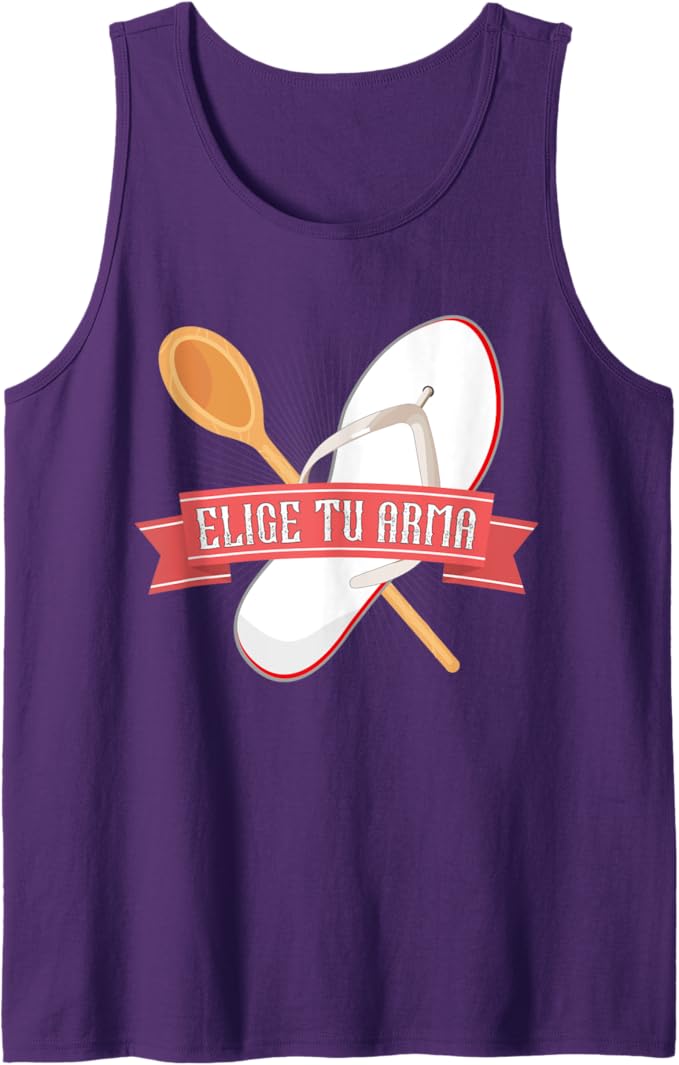 Elige Tu Arma Funny Latina Mexicana Chancla Men’s Tank Top