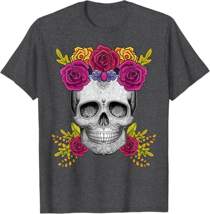 Mexican Day of the Dead Sugar Skull Men T-Shirt – Dia De Los Muertos Apparel