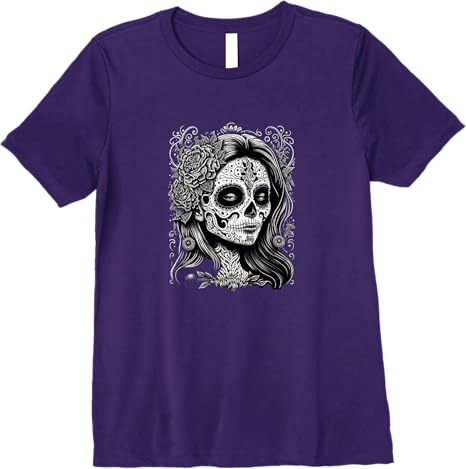 Catrina Calaveras Día de los Muertos Mexico Holiday Premium Women T-Shirt