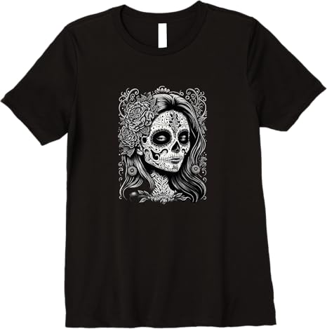 Catrina Calaveras Día de los Muertos Mexico Holiday Premium Women T-Shirt