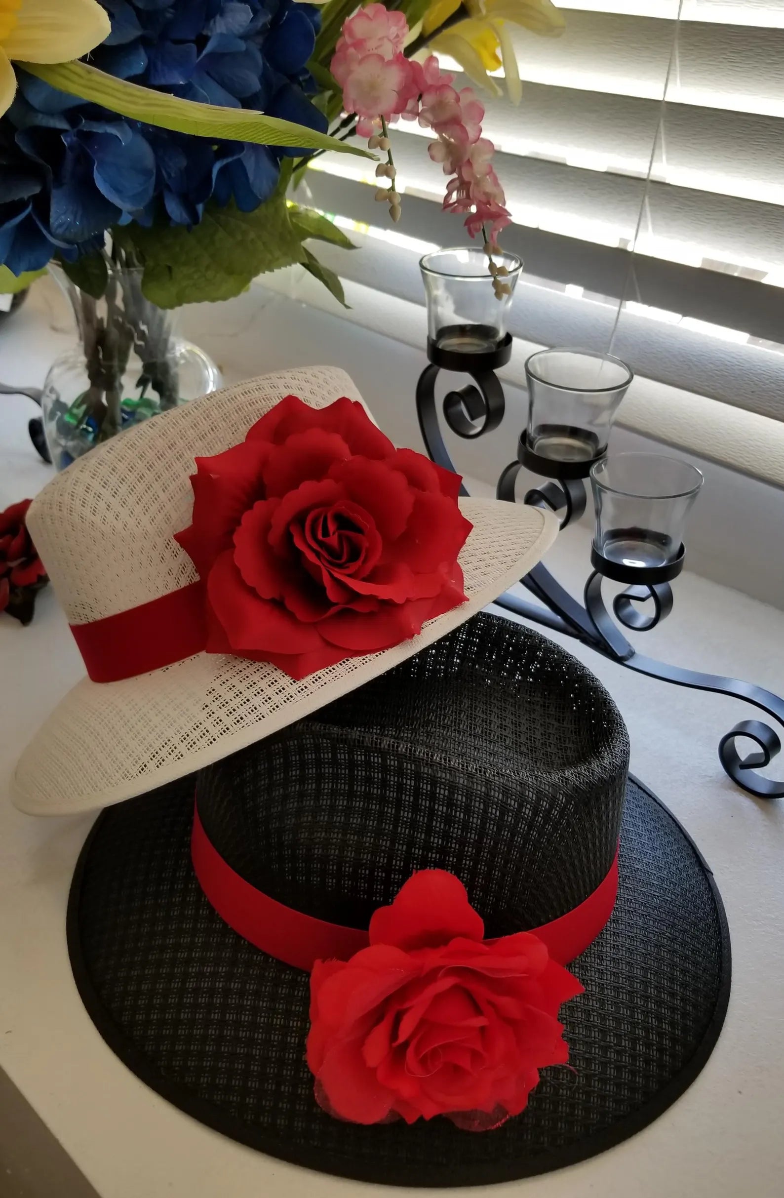 Black or White Viejo Ladies Shoes with Red Accents