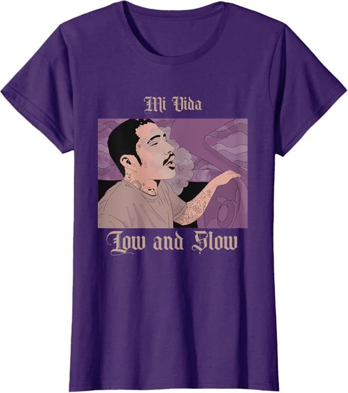 Mi Vida Low and Slow Women T-Shirt – Mexican Lowrider Chicano Hombre Design
