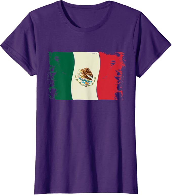 Vintage Mexican Flag Women T-Shirt – Bandera Mexicana Camiseta Design