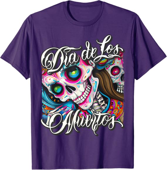 Colorful Catrina Skull Men T-Shirt – Mexican Dia de los Muertos Calaveras Design