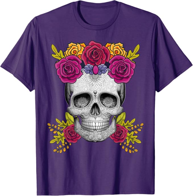 Mexican Day of the Dead Sugar Skull Men T-Shirt – Dia De Los Muertos Apparel
