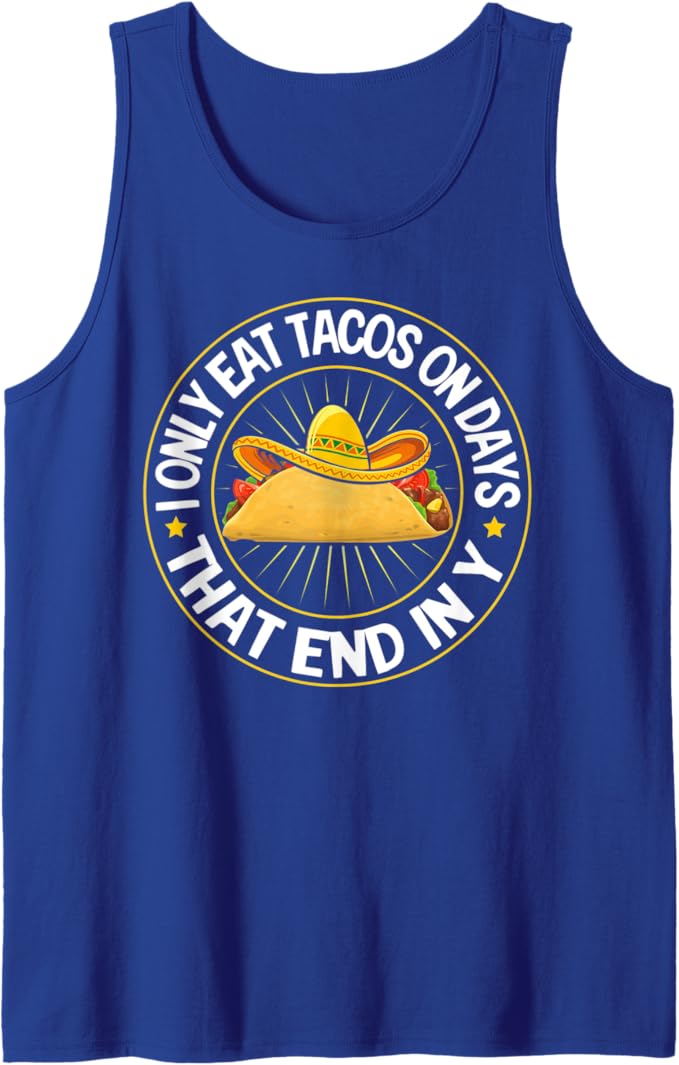 Tacos Men Tank Top for Mexican Cinco De Mayo Party Celebration